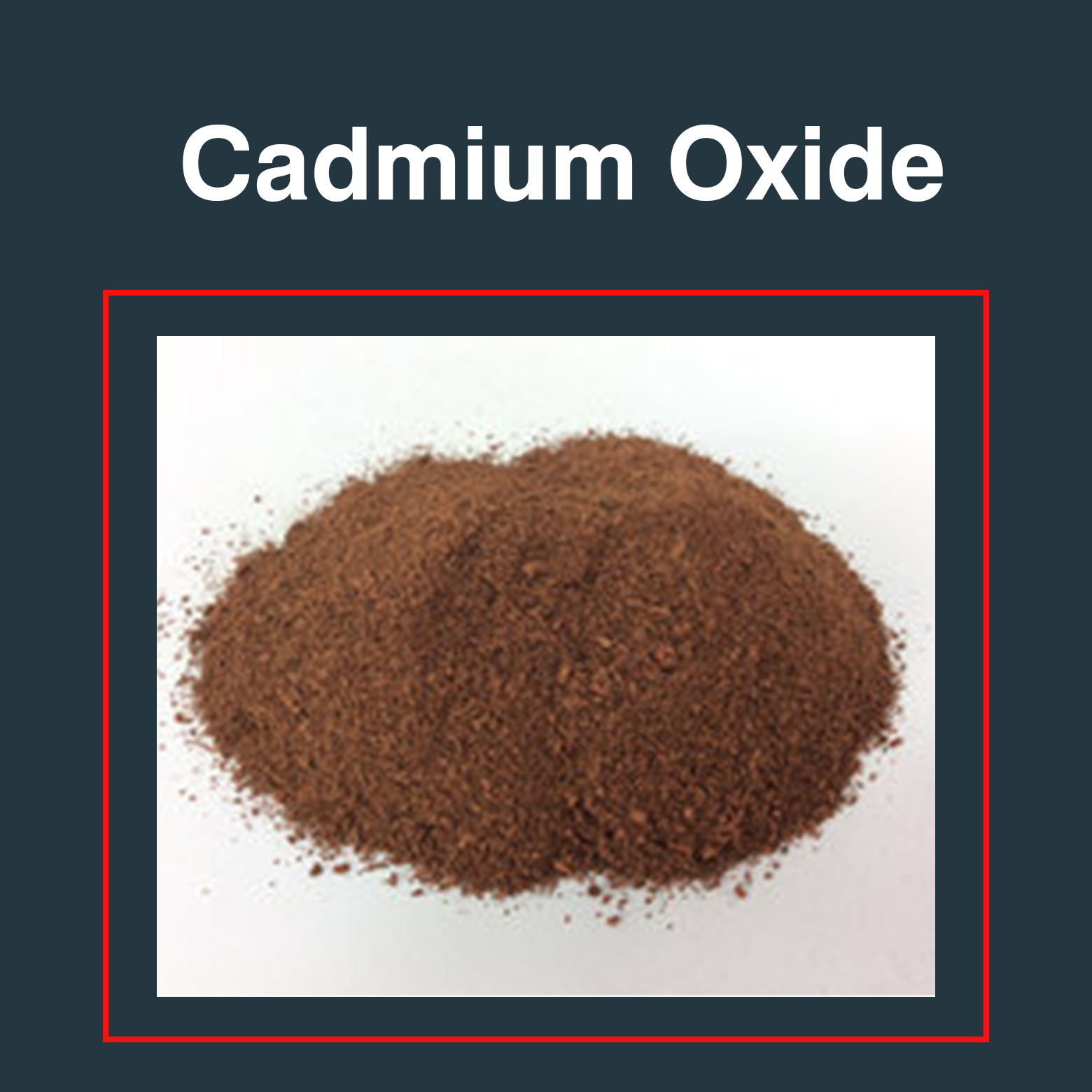 Cadmium Oxide In Nyala